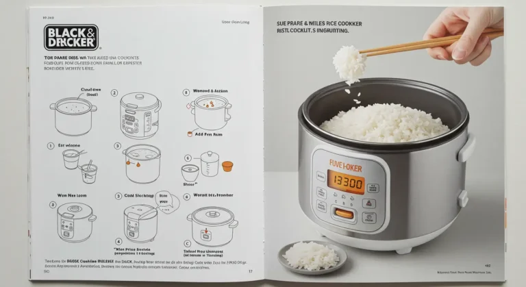 black decker rice cooker instructions