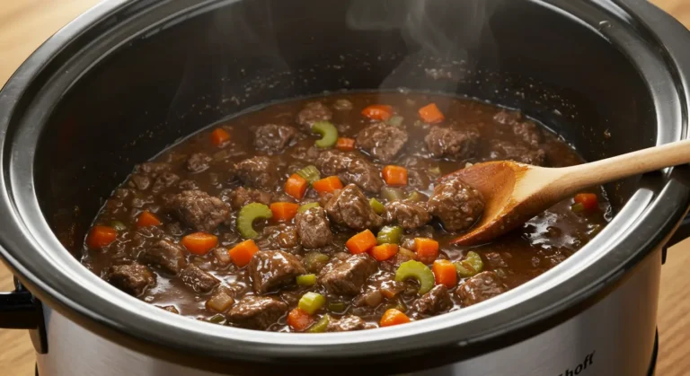 slow cooker bison ragu